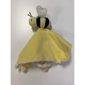Burt's Bees Baby Bumble Bee Lovey Security Blanket Organic Cotton Yellow White